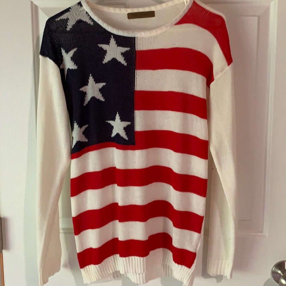 American Flag sweater SMALL